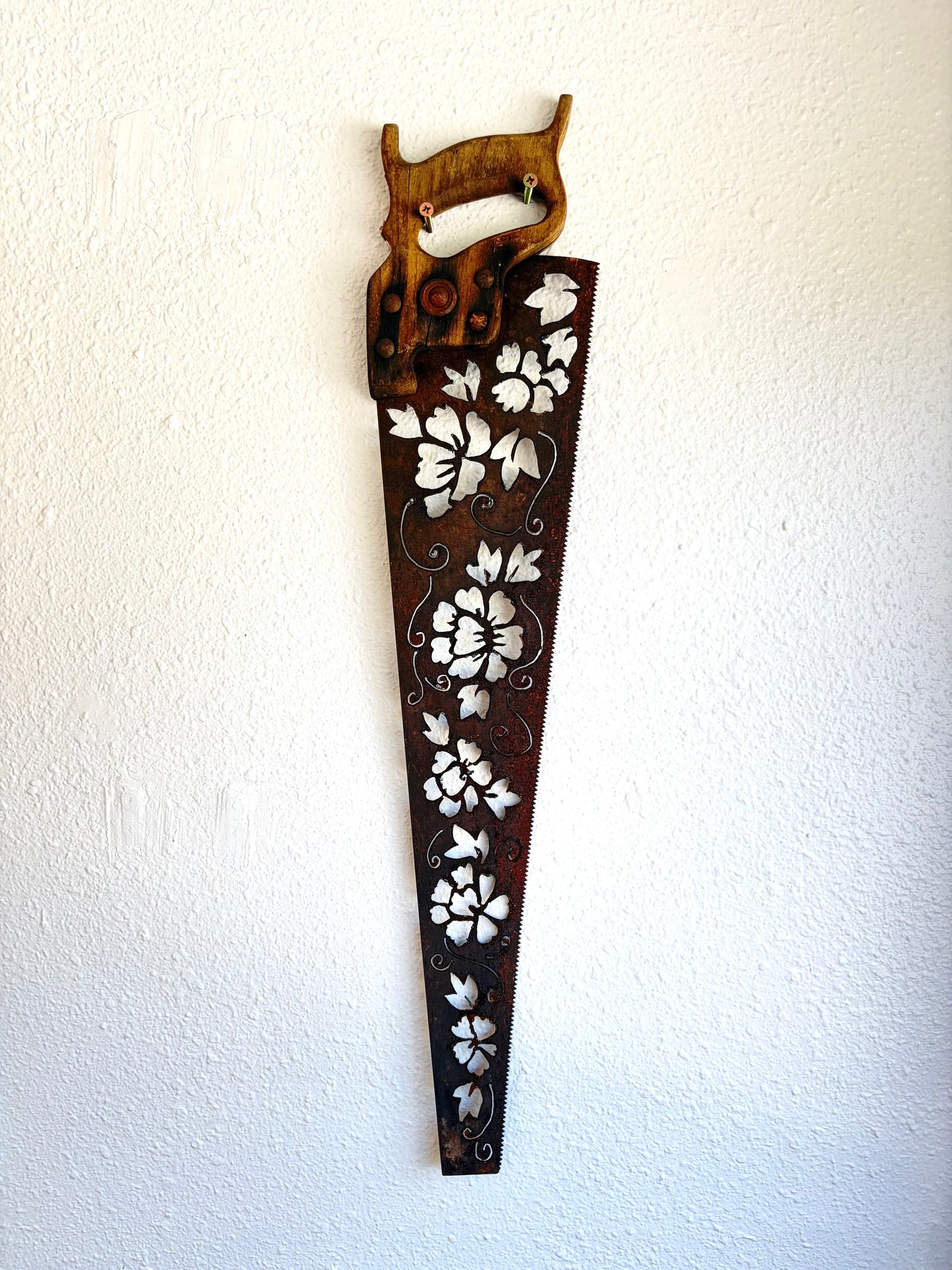 Vintage Saw - (Peonies)