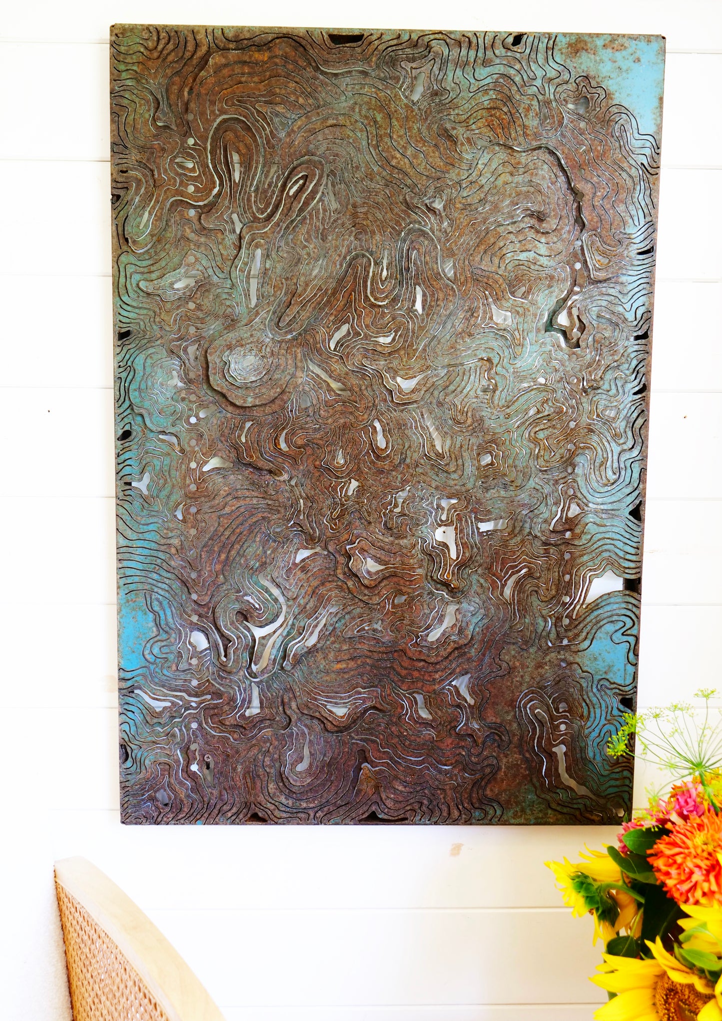 Blue Topography (24"x36")