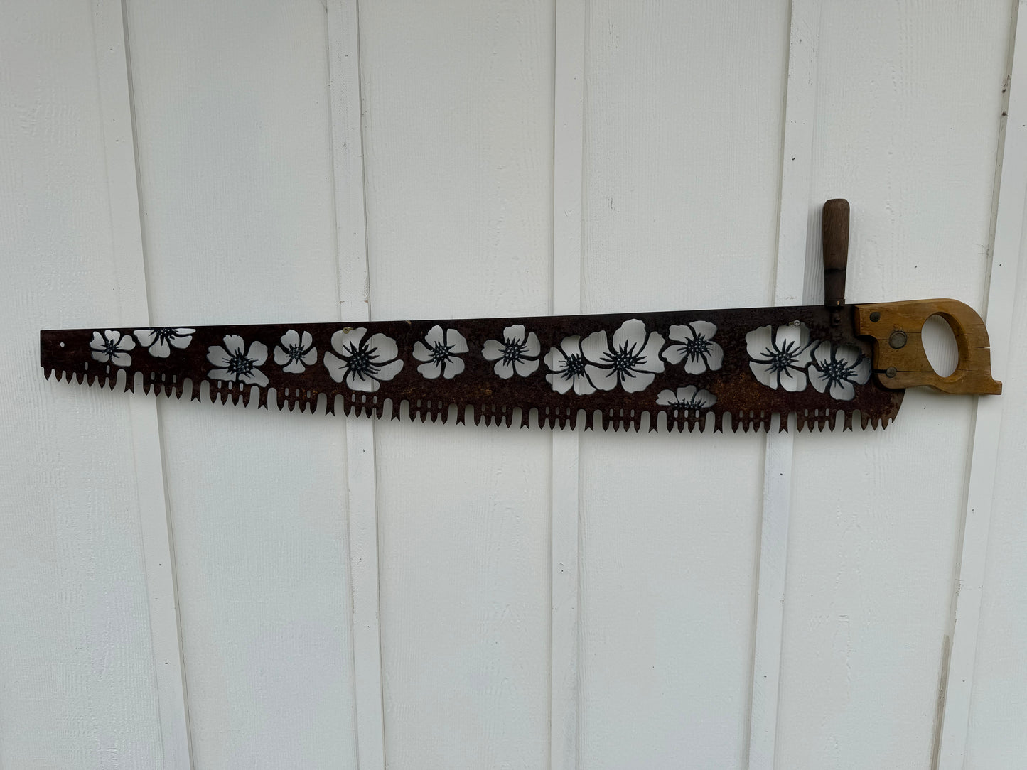 Large Vintage Saw (Floral)