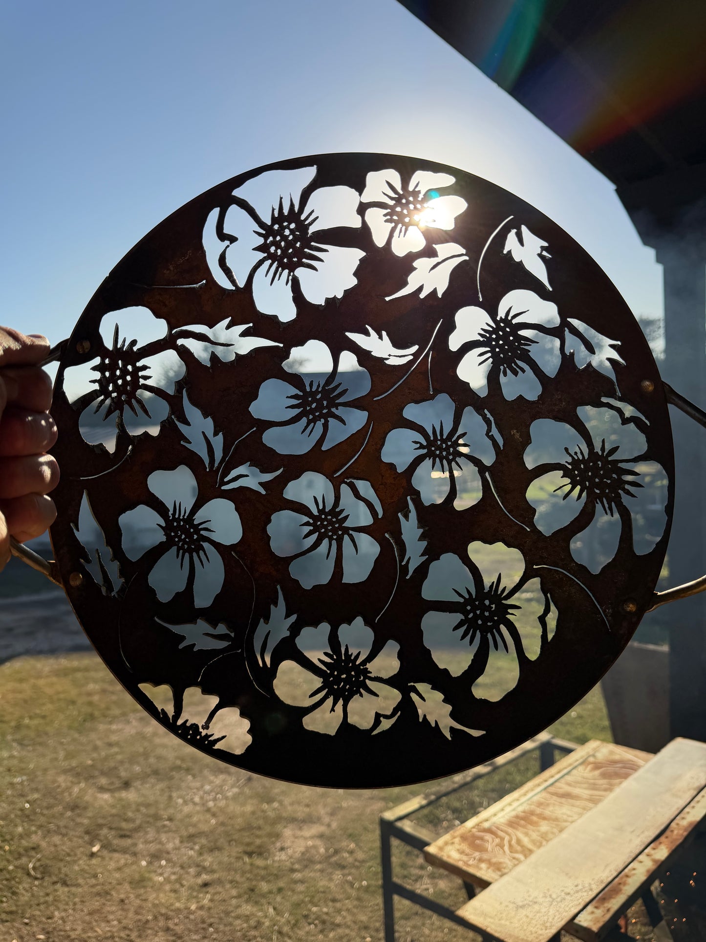 Plasma-cut Wok - Floral