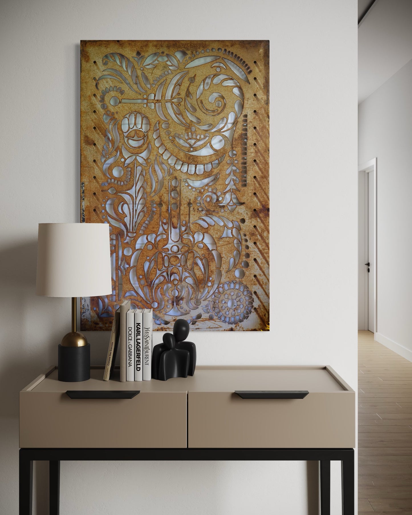 Art Nouveau Abstract Gold 24"x35.5"