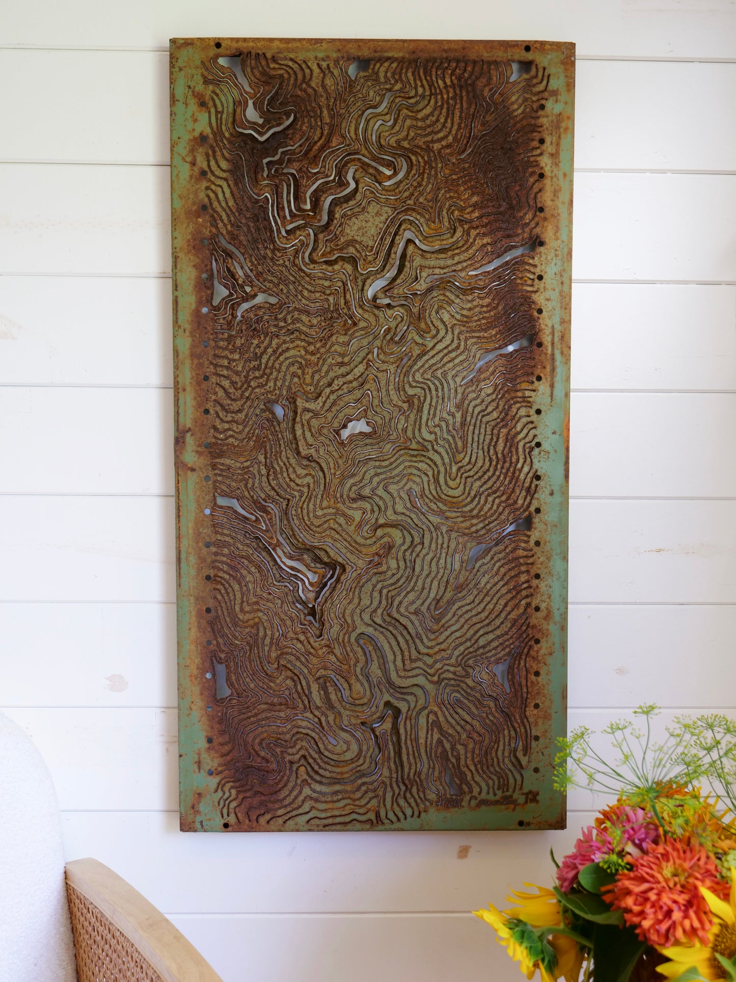 Green Topography Hill Country 18"x36"