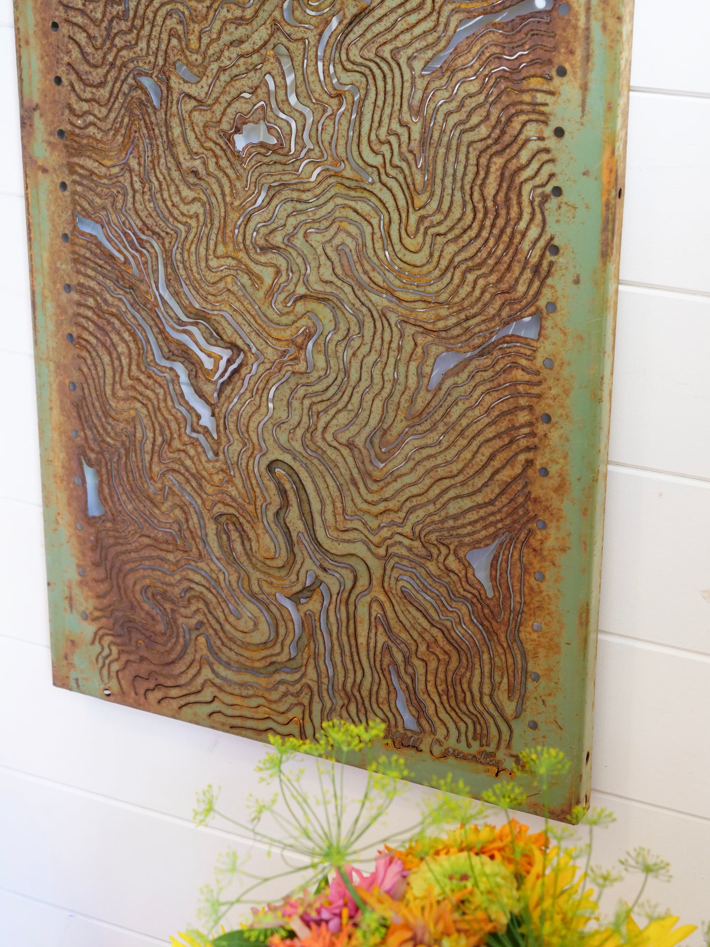 Green Topography Hill Country 18"x36"