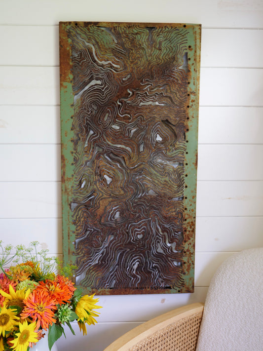 Green Topography #2 (18"x36")