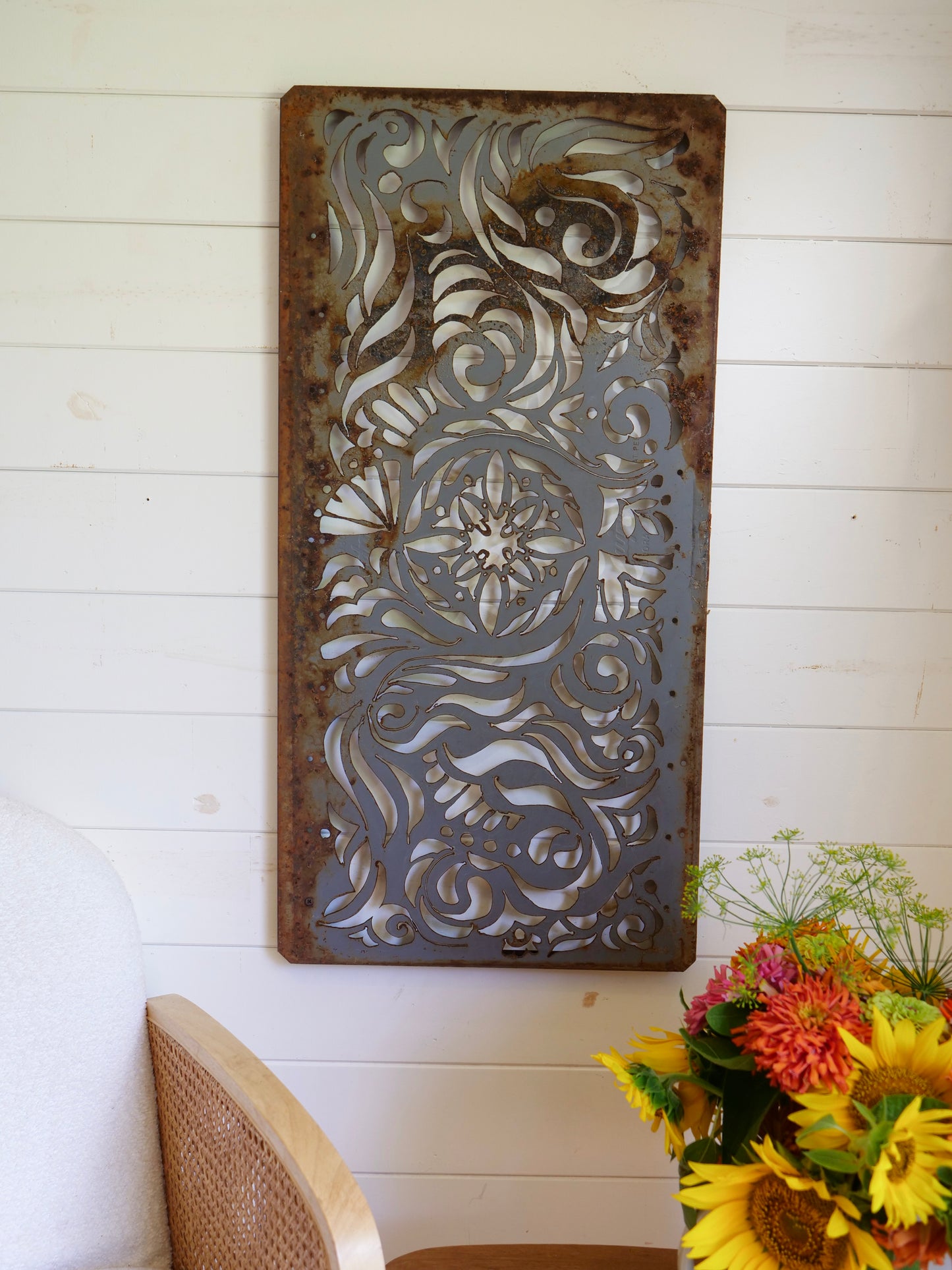 Grey Abstract Waves 18.5"36"