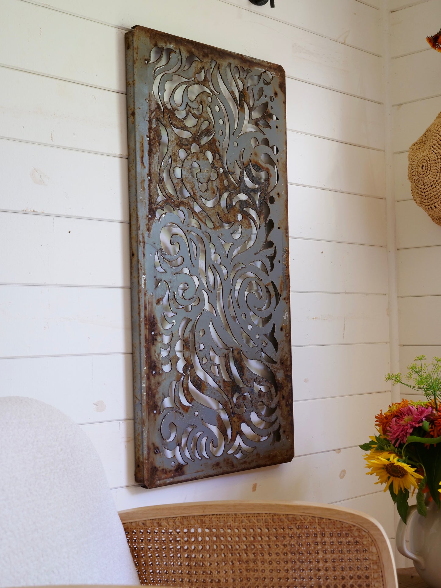 Grey Abstract #3 18.5x36"