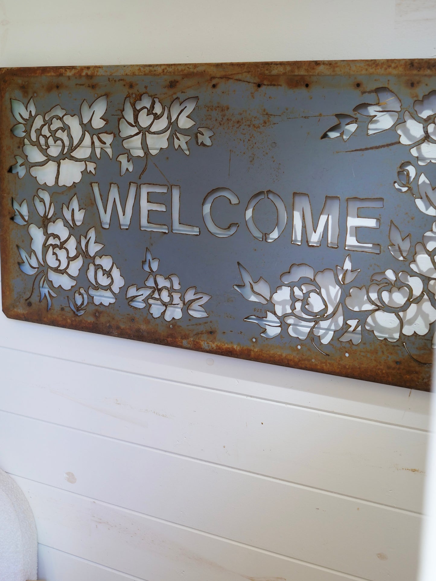 Welcome - Grey 18.5"x36"