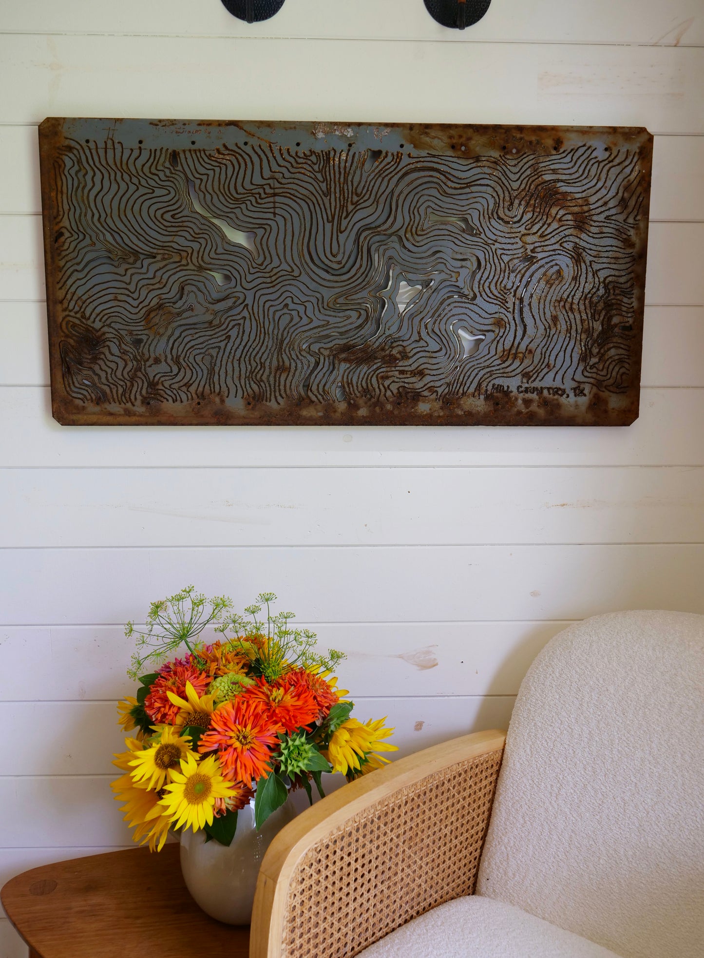 Hill Country Grey Topography 18.5"x36"